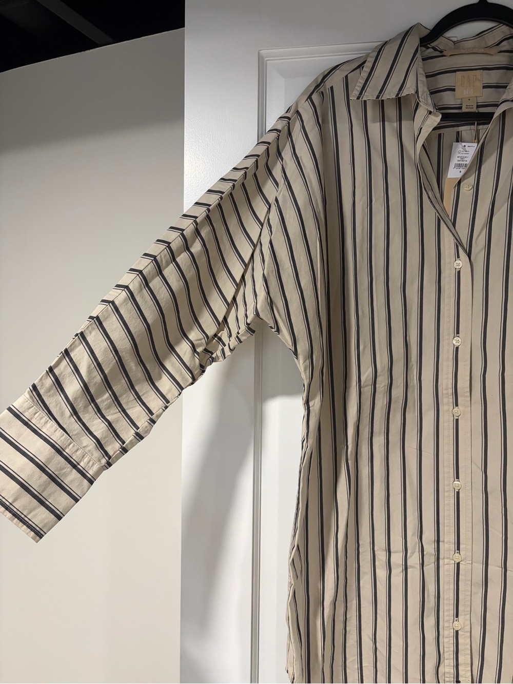 Gap x BEIS stripe big shirt cotton button down NWT - Picture 8 of 12
